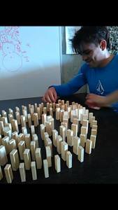 some played with Jenga blocks...